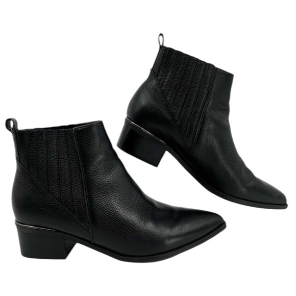 Marc Fisher Shoes - Marc Fisher Black Textured Ankle Booties